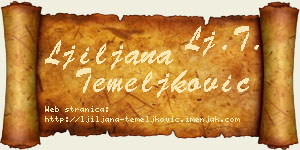Ljiljana Temeljković vizit kartica